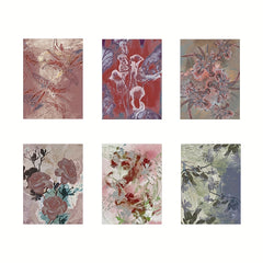 60pcs Hazy Retro Flower Graffiti Stickers For Guitar Skateboard