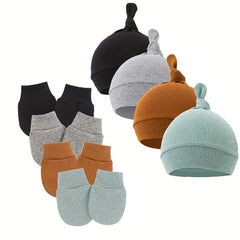 Newborn Baby Hat & Glove Set for Girls & Boys