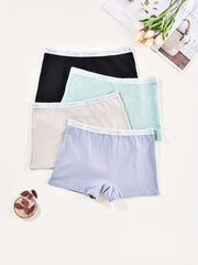 4 Pack Women's Plus Size Seamless Boyshorts Set