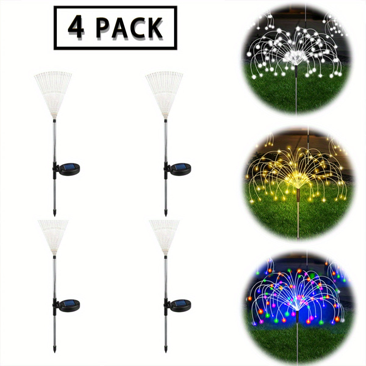 200LED Solar Firework Lights 8Modes Waterproof Solar Outdoor Garden Lights