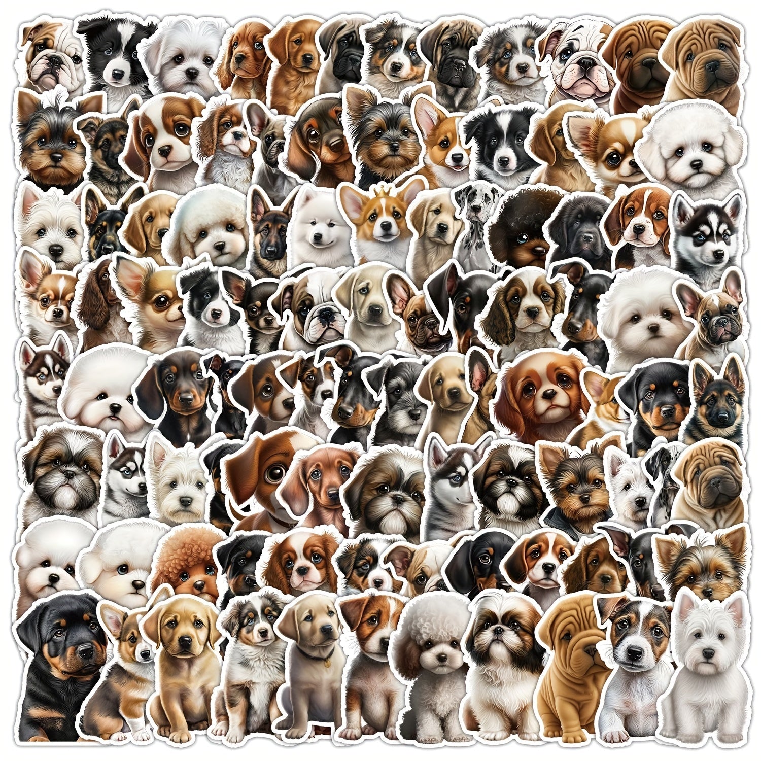 100pcs Milk Dog Series Graffiti Stickers Waterproof Decorative DIY Creative Toys