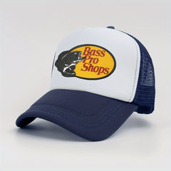 Unisex Hip Hop Trucker Hat Fish Print Baseball Cap Mesh Adjustable D