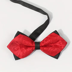 Boys Flower Pattern Bow Tie Dance Party Decorative Accessory