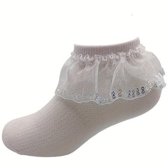 Girls Kids Lace Princess Ankle Socks Spring Summer