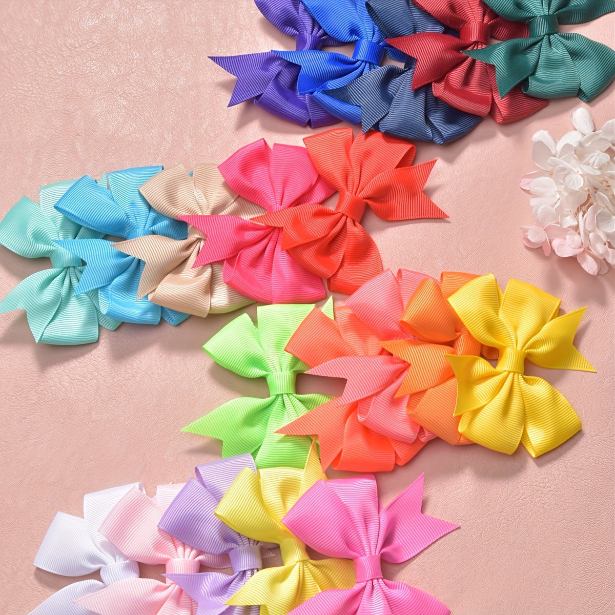 20pc Sweet Ribbon Bow Hair Clips Set Girls Hair Accessories