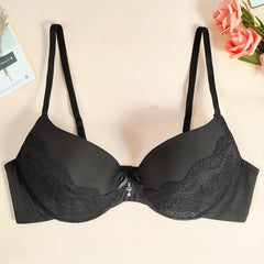 Lace Soft Underwire Push Up Molded Cup Bra