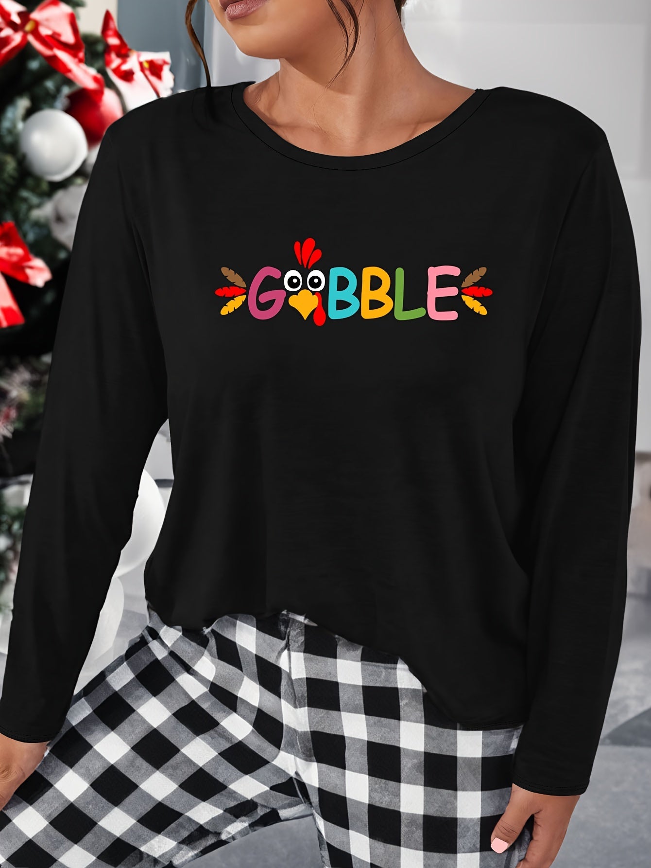Thanksgiving Letter Print Lounge Top