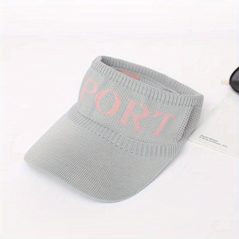 Unisex Sports Sun Visor Hat Knitted Mesh Lightweight Sun Hat