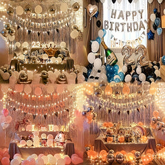 Aluminum Foil Birthday Balloon Set - Birthday Decoration