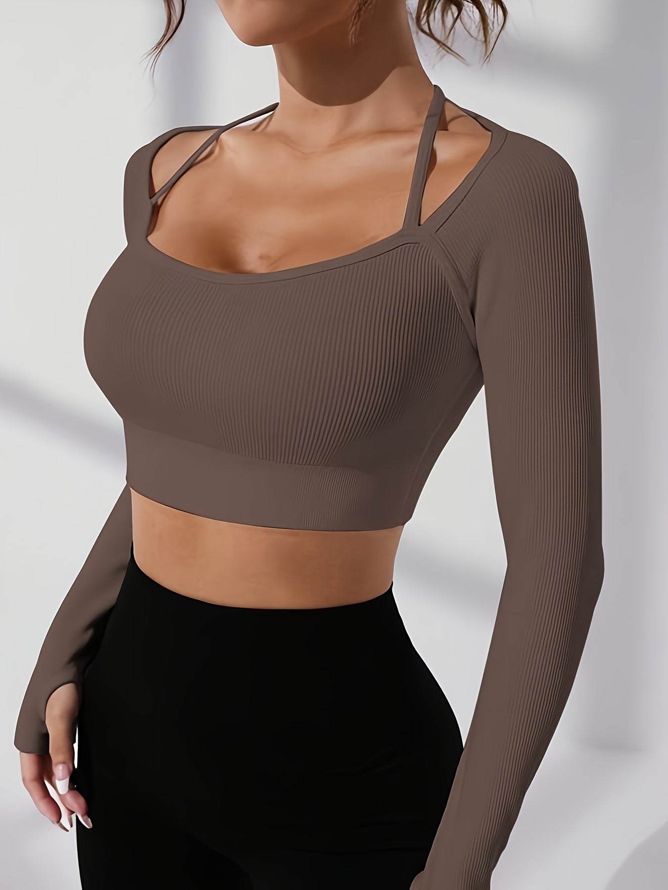 Ribbed Slim Fit Yoga Top Women's Activewear
