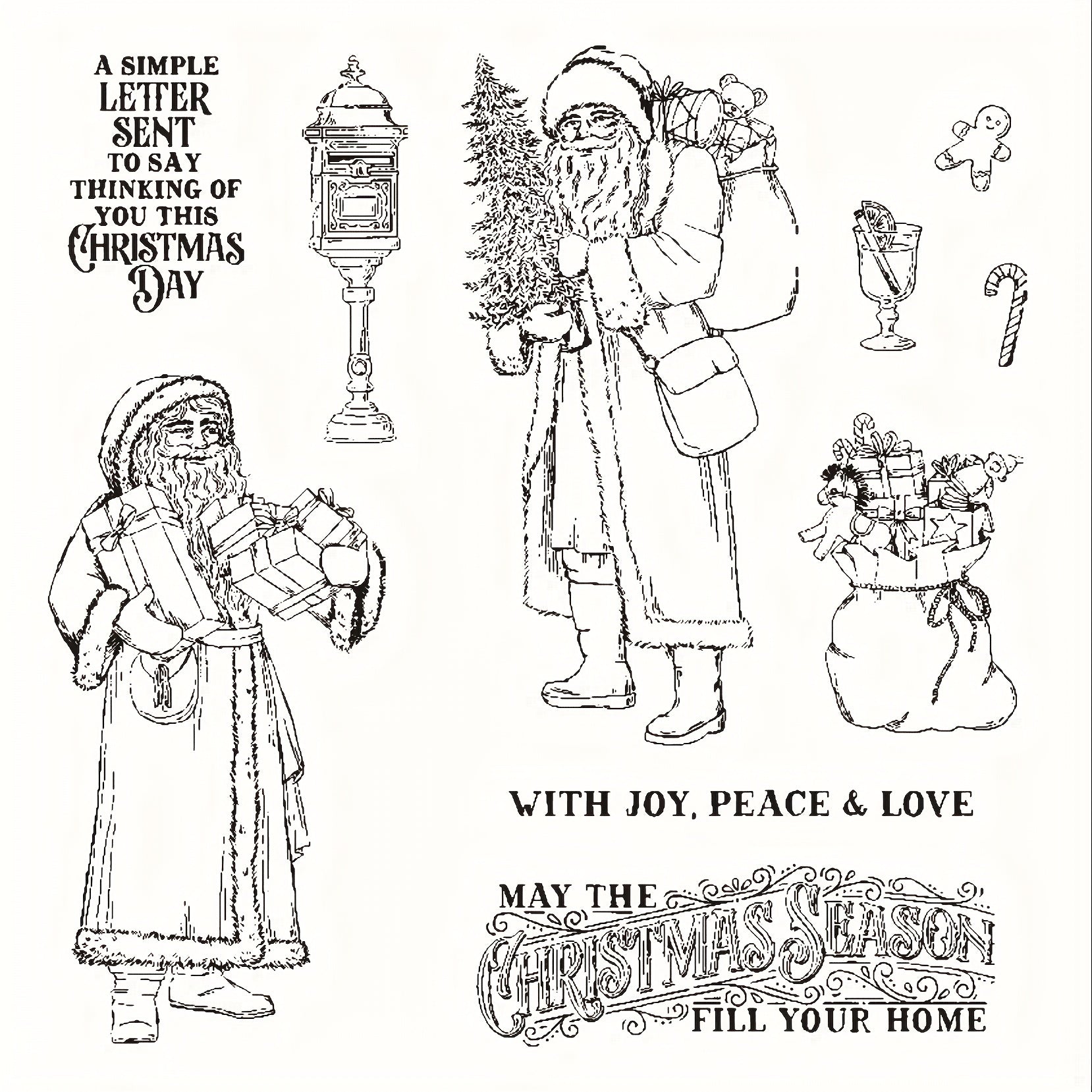 Christmas Santa Claus Metal Cutting Dies And Stamps Scrapbook DIY Stencils