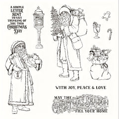 Christmas Santa Claus Metal Cutting Dies And Stamps Scrapbook DIY Stencils