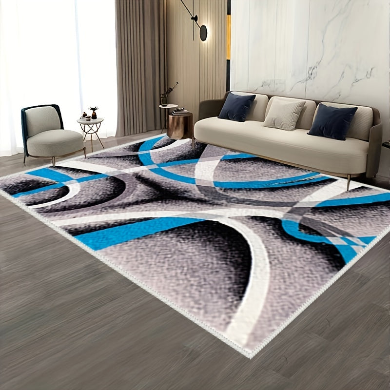 Large Modern Geometric Area Rug with Anti-slip Backing - 5.90 x 8.53ft