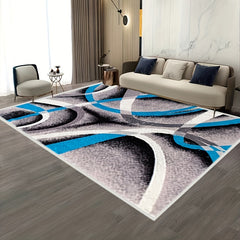 Large Modern Geometric Area Rug with Anti-slip Backing - 5.90 x 8.53ft
