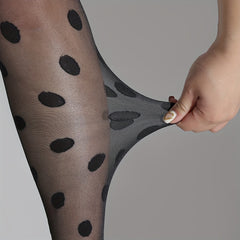 Polka Dot High Rise Pantyhose