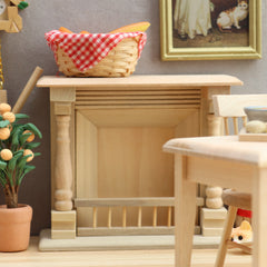 1:12 Scale Mini Wooden Fireplace Model DIY Dollhouse Furniture Decor
