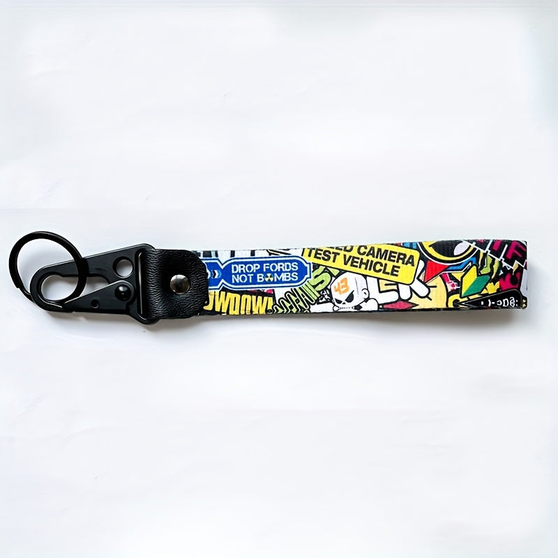 Anime Graffiti Keychain for Car Motorcycle Backpack Decoration