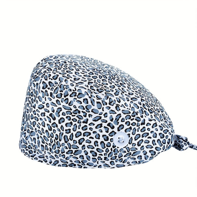 Cartoon Animal Print Scrub Cap Adjustable Nurse Hats Working Hat