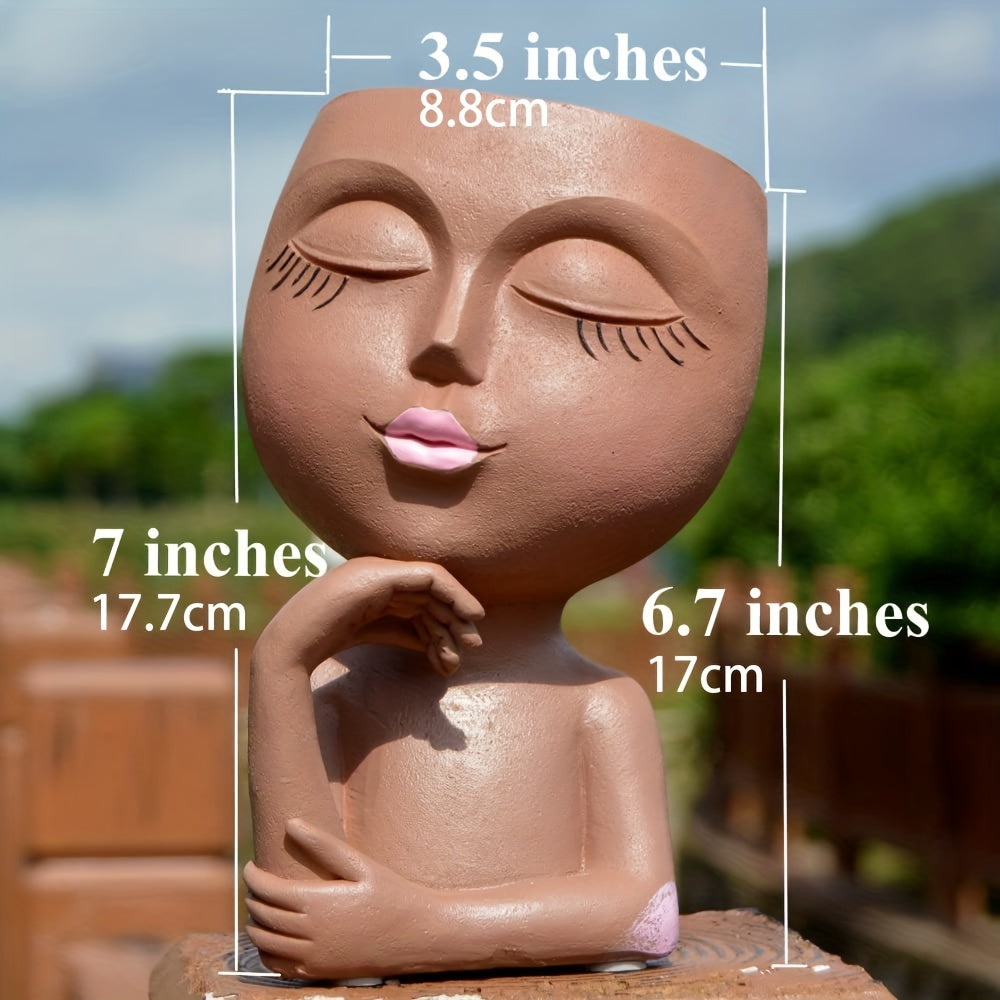 Resin Vase Flower Pot for Home Office Garden Decor
