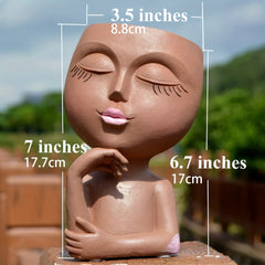 Resin Vase Flower Pot for Home Office Garden Decor