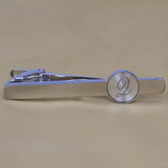 Business Casual Letter Print Copper Silver Tie Clip Gift For Men