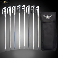 8pcs 420 Stainless Steel High Strength Ground Nails for Outdoor Camping Tent