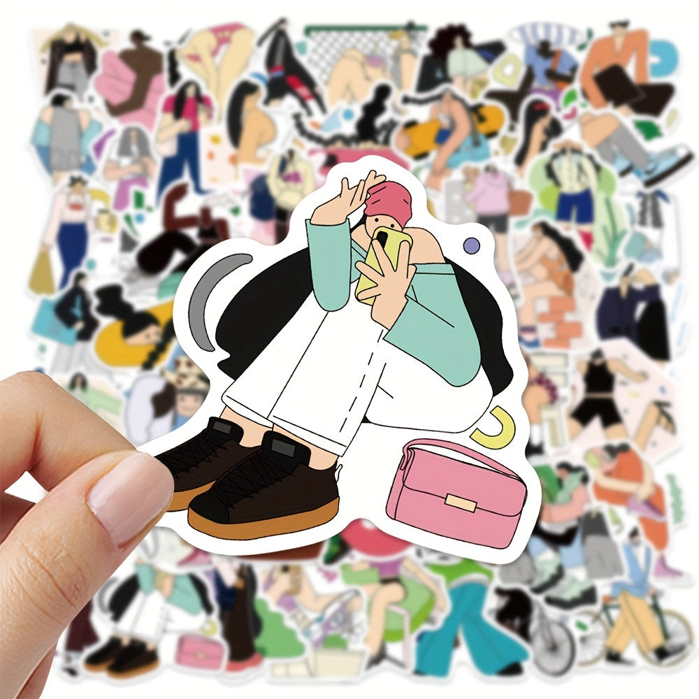 50pcs Daily Life Series Graffiti Stickers for Laptop Water Cup Decoration
