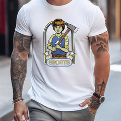 Men's Printed Leisure Sports T shirt Round Neck Tee Shirt for Summer