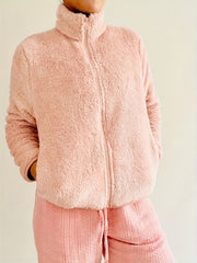 Soft Fleece Sports Jacket Mock Neck Warm Coat Women's Activewear