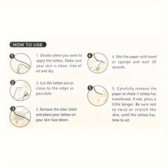 Waterproof Leopard & Flower Temporary Tattoo Sticker