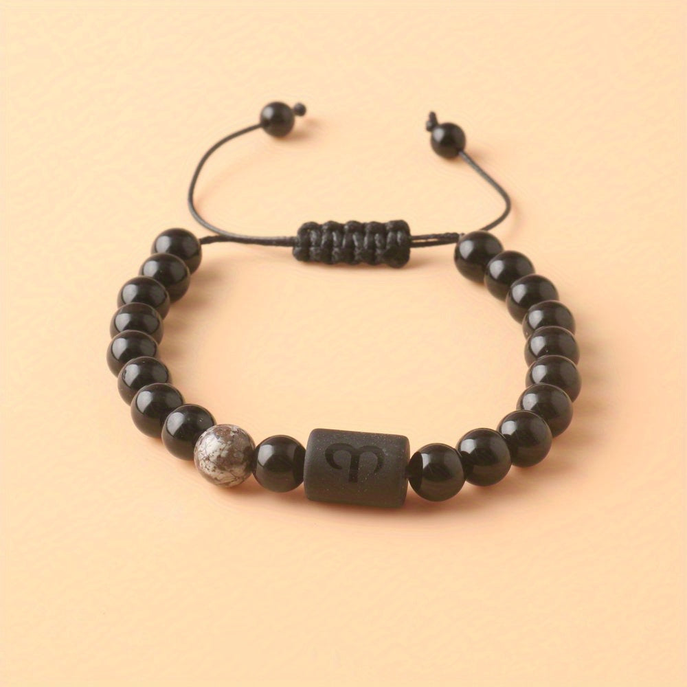 12 Constellation Couple Bracelet Stone Bracelets For Women Men