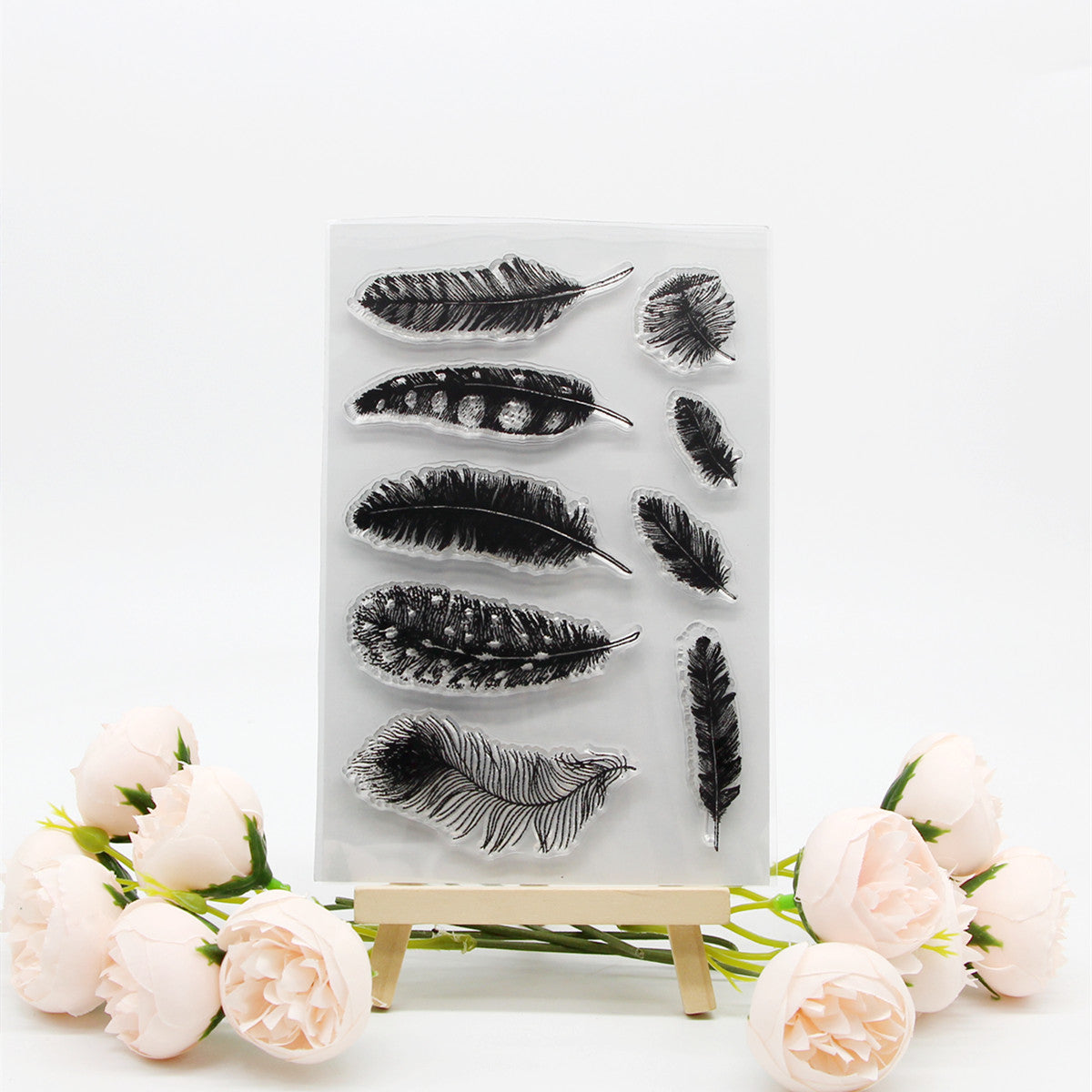 Feather Silicone Clear Stamps for DIY Scrapbooking