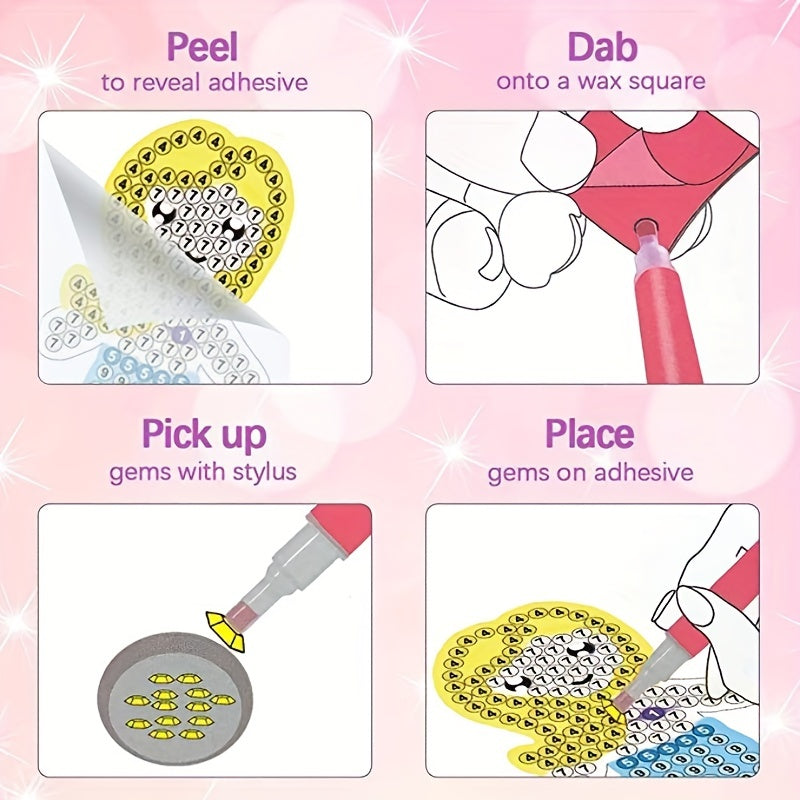 DIY 5D Diamond Painting Keychain Kit for Girls