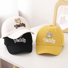 Kids Bear Embroidered Baseball Cap Sun Protection Sunshade Hat