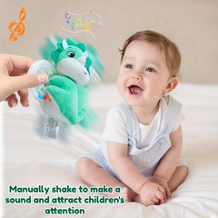 Baby Bell Toy Cartoon Animal Hand Cranked Bell Toy for Strollers & Beds
