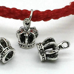 20pcs Antique Silver Crown Alloy Beads for Bracelet Necklace Jewelry