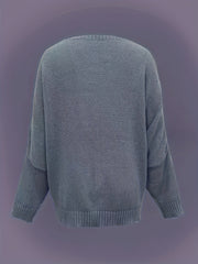 Solid V Neck Sweater Long Sleeve Jumper