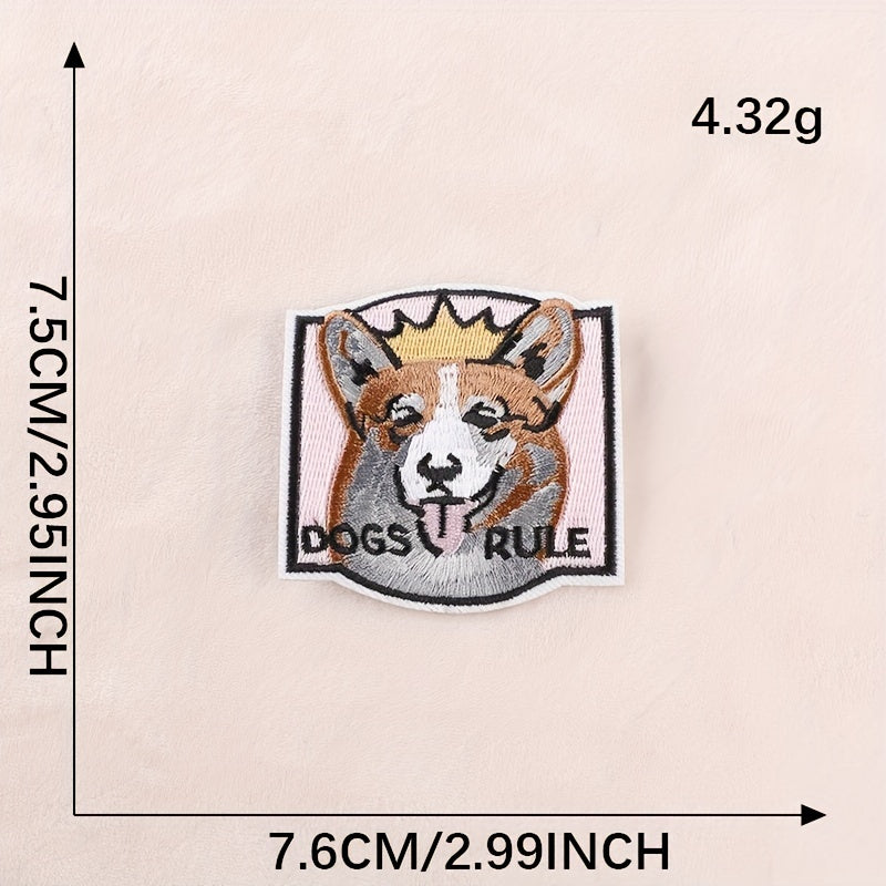 Dog Embroidery DIY Patch for Clothes Backpack Hat