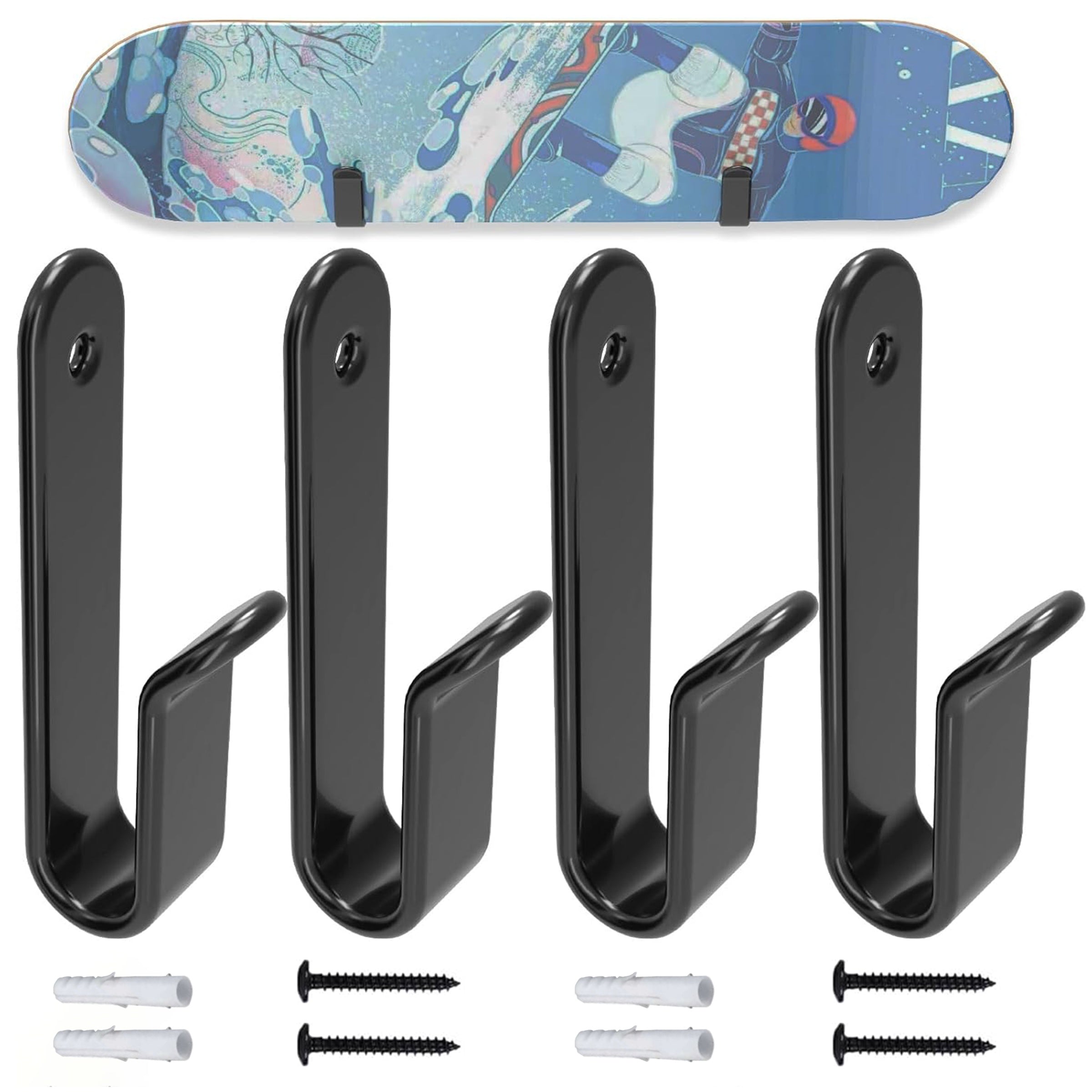 Snowboard Wall Mount Clips Snowboard Wall Rack - 2pcs