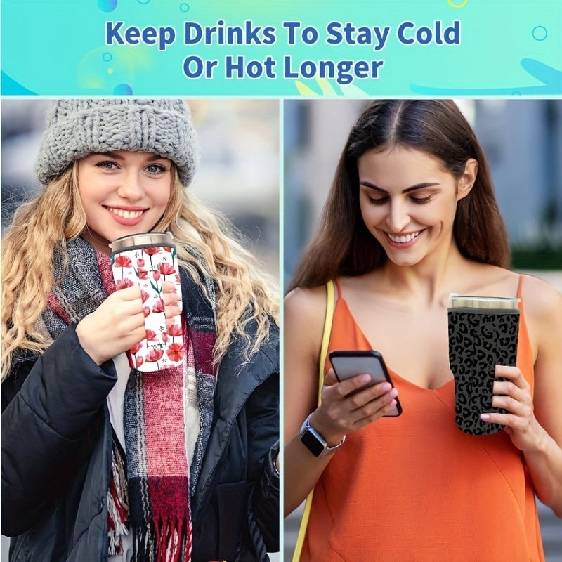Reusable Neoprene Insulated Sleeve for Iced Coffee
