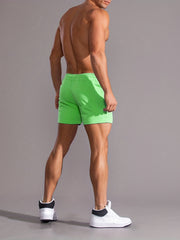 Men's Comfy Stretch Solid Summer Gym Shorts
