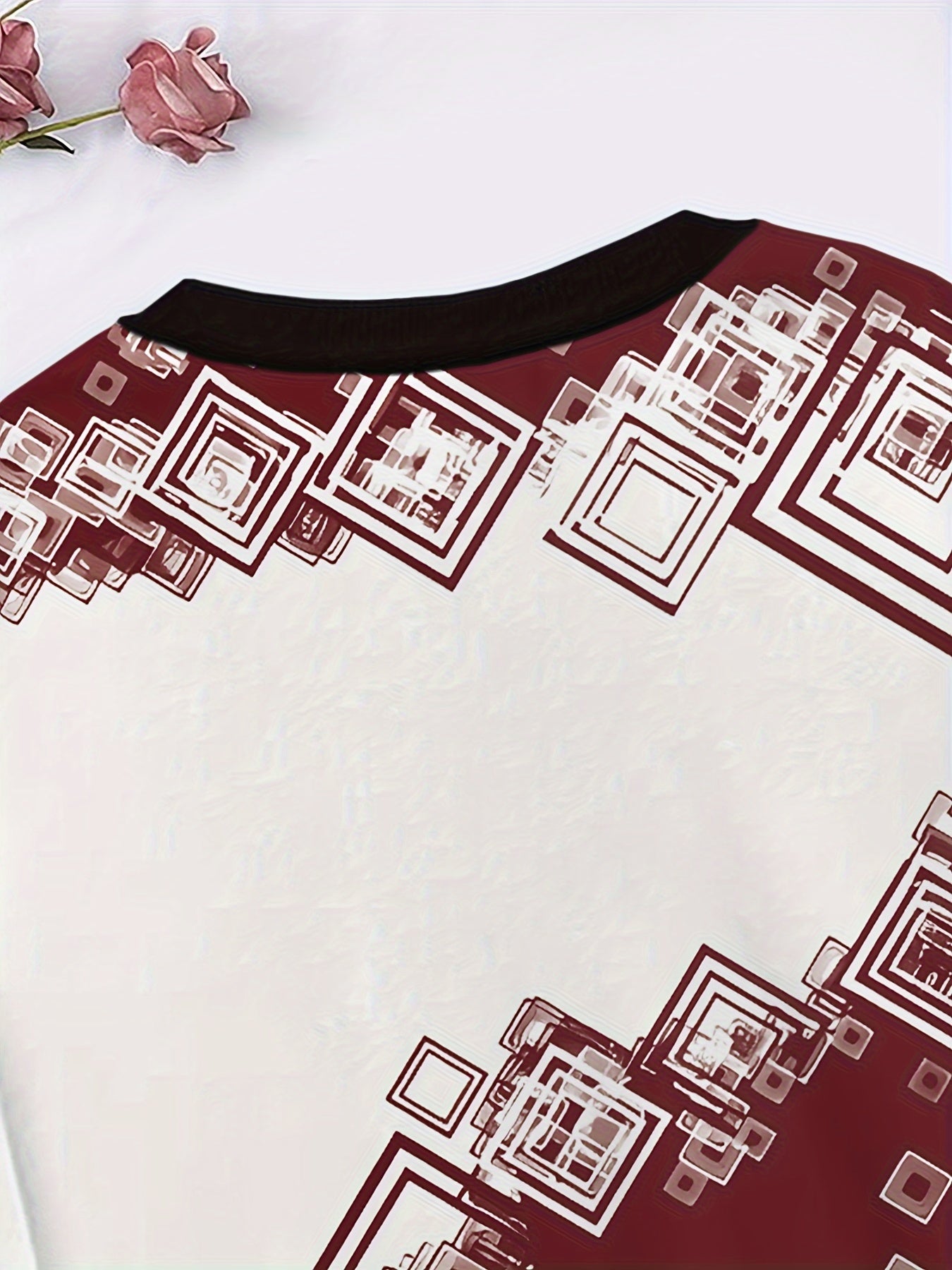 Girls Squares Pattern Crew Neck Sweatshirt Spring Fall Christmas Gift