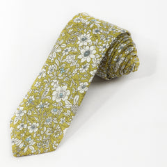 Men's Flower Print Tie for Wedding Party