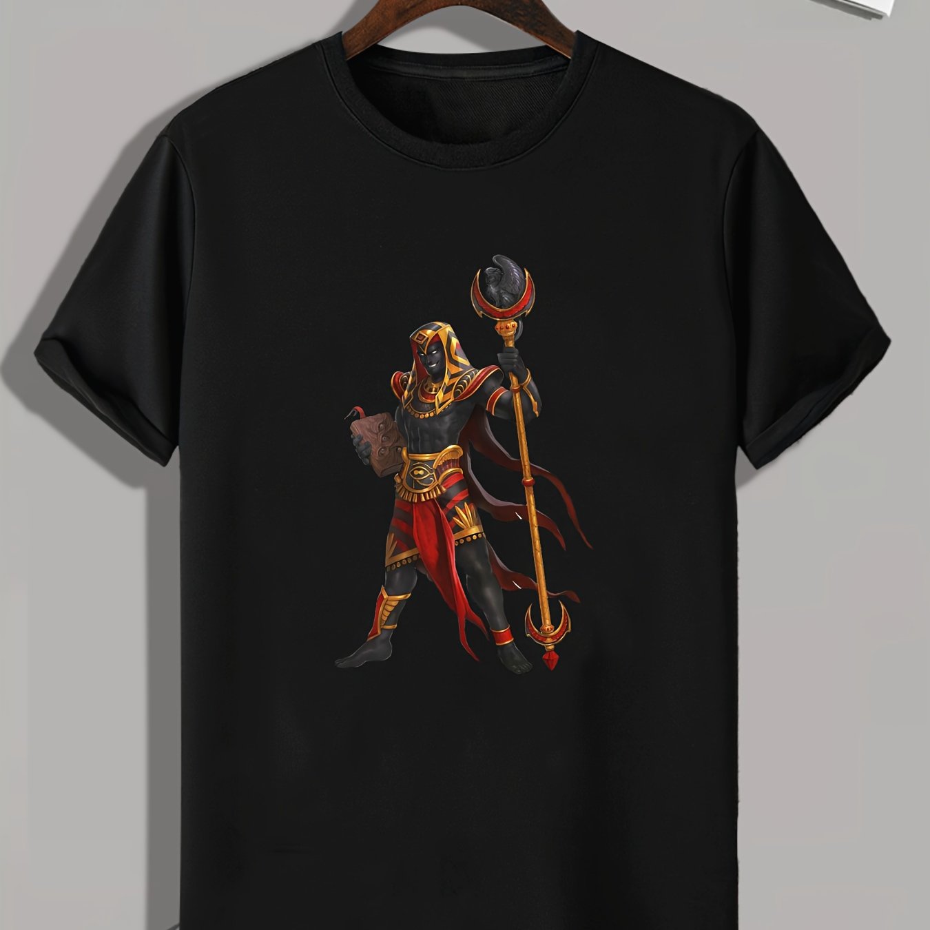 Wizard Pattern Print Men's Sports T-Shirt Outdoor Fitness Cloth