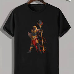 Wizard Pattern Print Men's Sports T-Shirt Outdoor Fitness Cloth