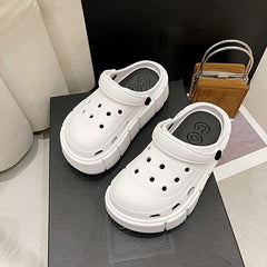 Women's Platform Breathable Clogs Adjustable Strap Slippers