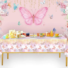 Colorful Butterfly Tablecloth for Kids' Party