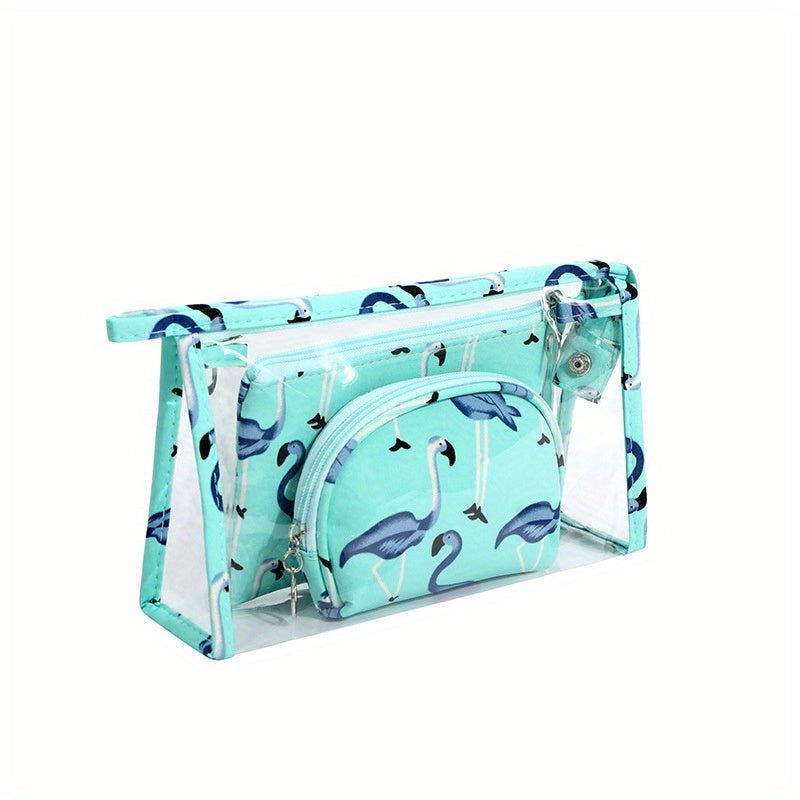 3pcs Waterproof Transparent Cosmetic Bag PVC Travel Storage Bag