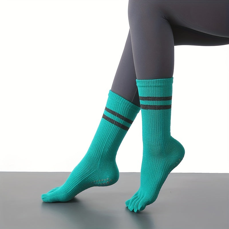 Women's Striped Yoga Socks Non slip Sports Socks for Running Pilates