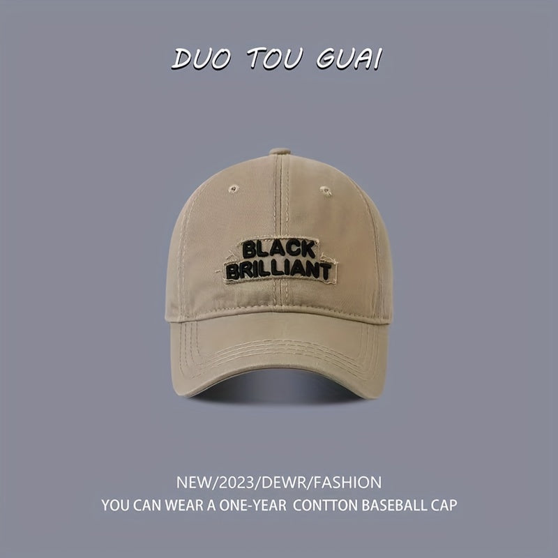 Letter Embroidery Patch Baseball Cap Unisex Cotton Couple Sun Hat